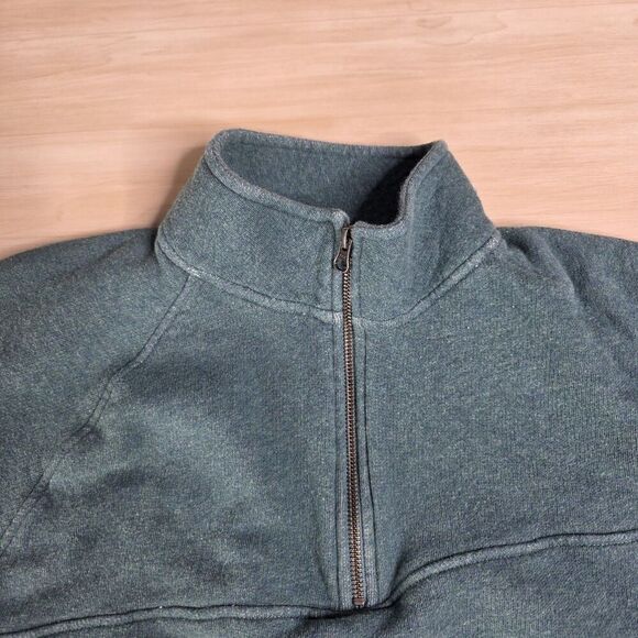 Pact 1/4 Quarter Zip Pullover Women's Organic Cotton Green Sweater Size XL - Picture 4 of 7